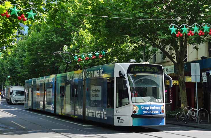 Yarra Trams Siemens Combino 5003 PTV Stop before you cross